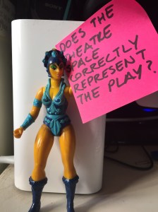 As Lyn beautifully poses, do you think the space where the play is being performed is in harmony with context of the play?